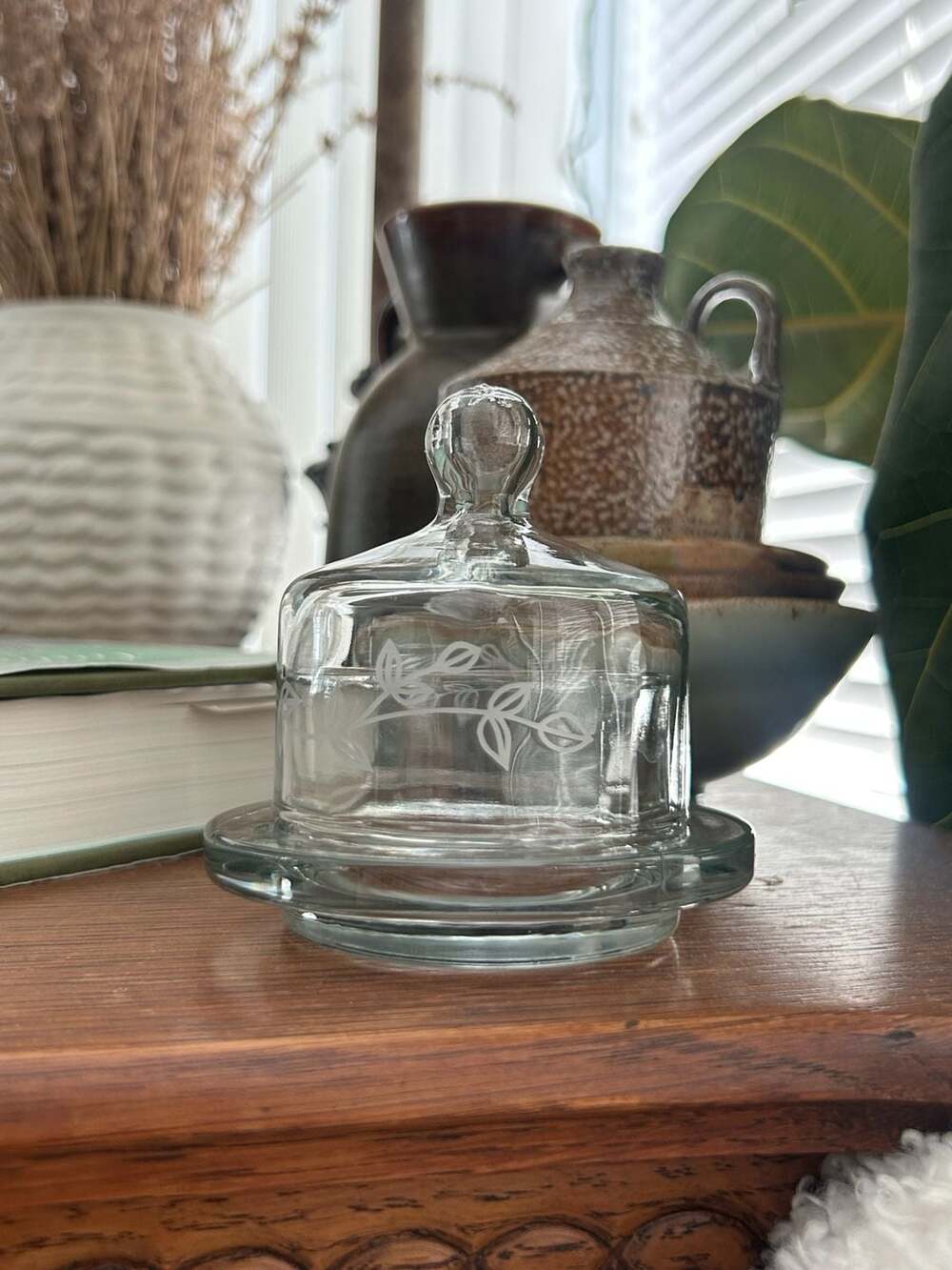 Princess House Heritage Crystal Baby Cakes Mini Covered Butter Dish